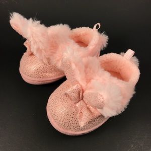 Children’s Pink Bunny Slippers Toddler Size 2